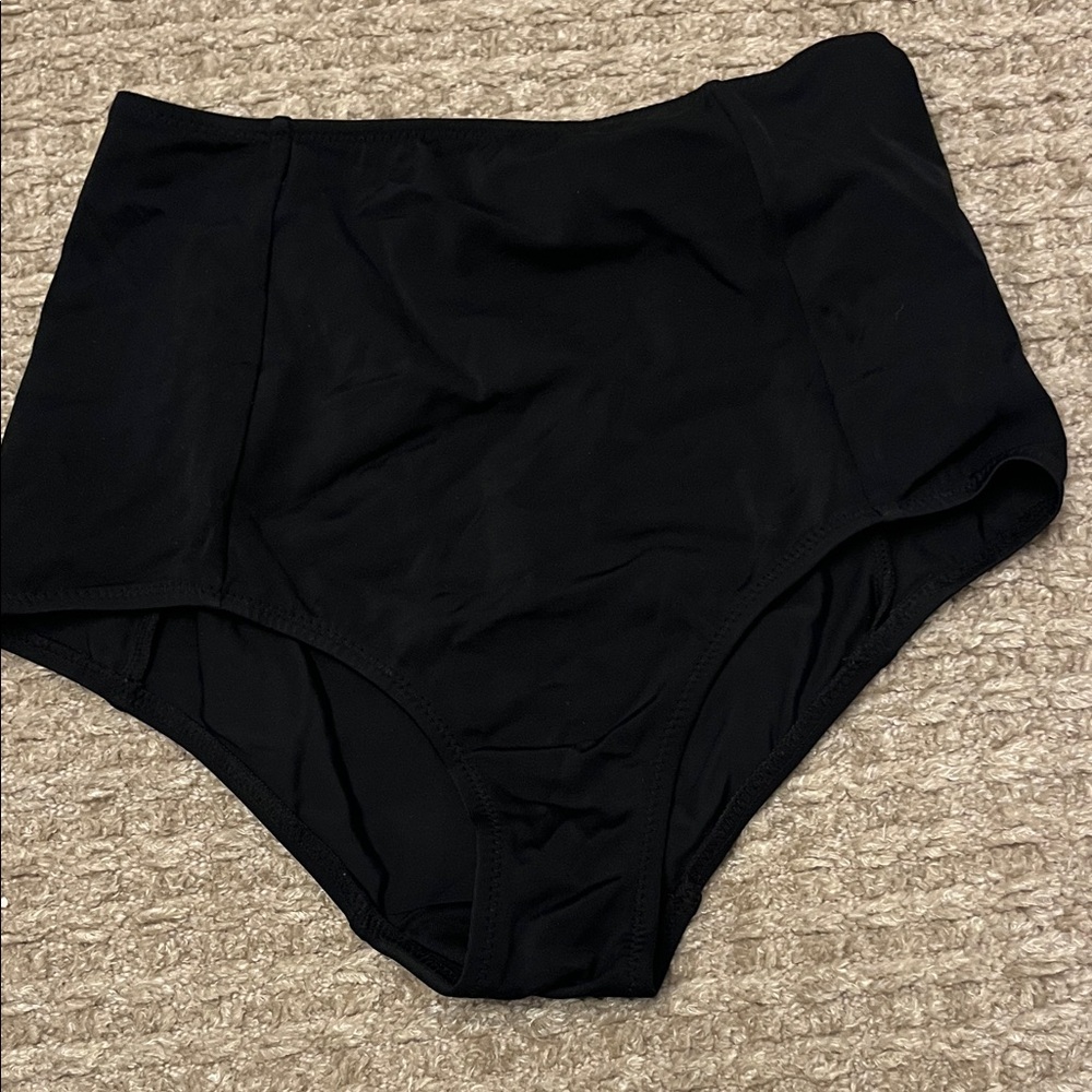 Topshop Black High-Waisted Bikini Bottom